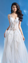 Tori Ball Gown Ruffled Mesh Maxi Dress - MEAN BLVD
