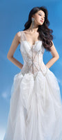 Tori Ball Gown Ruffled Mesh Maxi Dress - MEAN BLVD