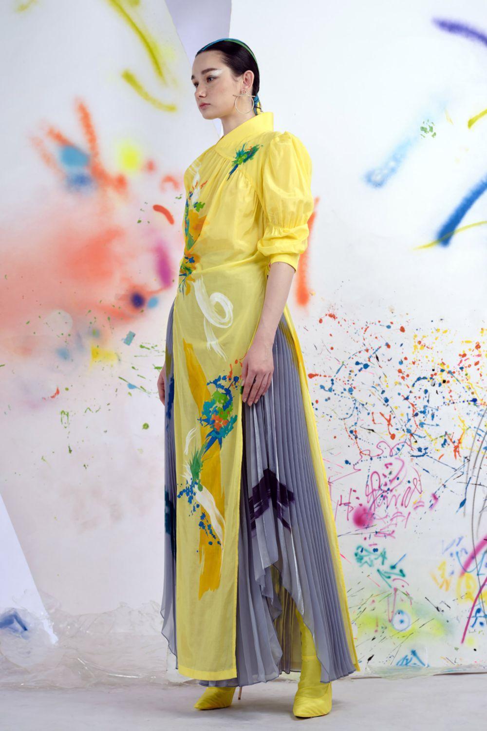 Touches Asymmetric Pleated Organza Maxi Skirt - MEAN BLVD