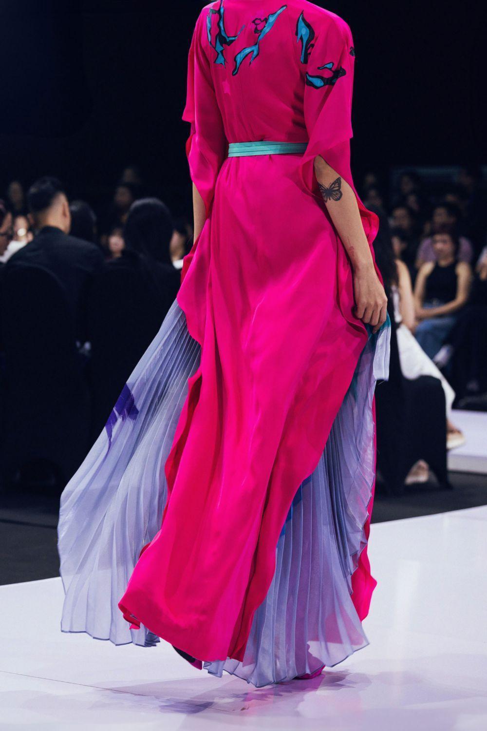Touches Asymmetric Pleated Organza Maxi Skirt - MEAN BLVD