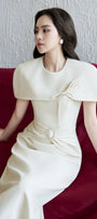 Tracy Draped Midi Dress - MEAN BLVD