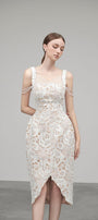 Tracy Tulip Strappy Embroidered Lace Midi Dress - MEAN BLVD