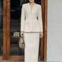 Trinity Straight Asymmetric Polycotton Blazer - MEAN BLVD