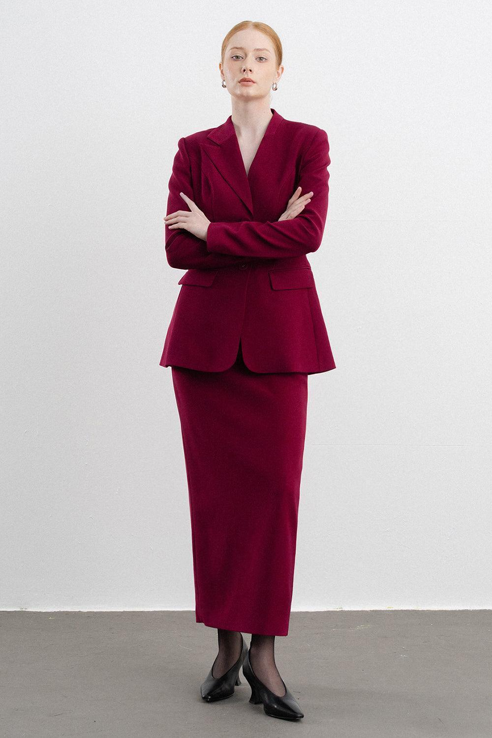 Trinity Straight Asymmetric Polycotton Blazer - MEAN BLVD