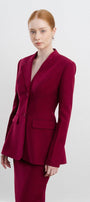 Trinity Straight Asymmetric Polycotton Blazer - MEAN BLVD