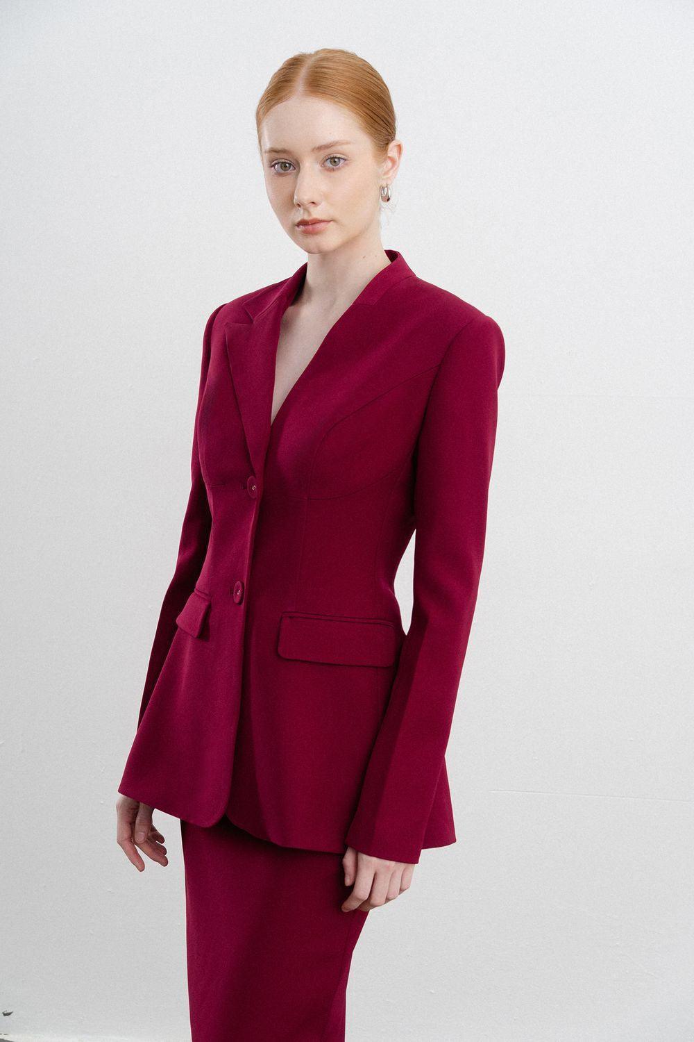 Trinity Straight Asymmetric Polycotton Blazer - MEAN BLVD