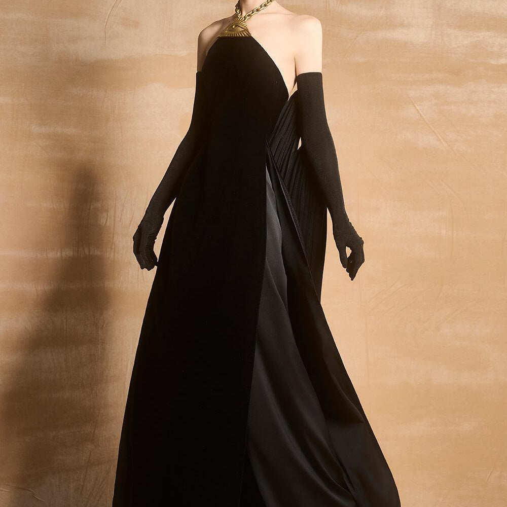 Tristyn Straight Wide Leg Velvet Floor Length Pants - MEAN BLVD