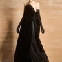 Tristyn Straight Wide Leg Velvet Floor Length Pants - MEAN BLVD