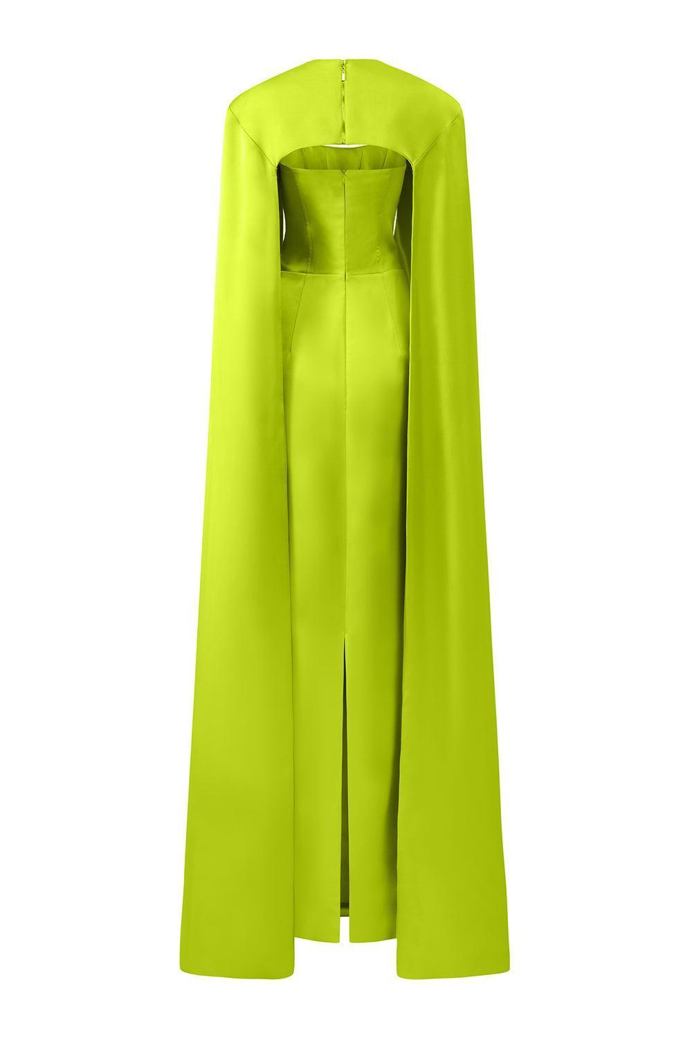 Twilight Cape Stone Silk Floor Length Dress - MEAN BLVD