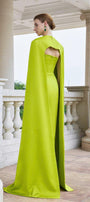 Twilight Cape Stone Silk Floor Length Dress - MEAN BLVD