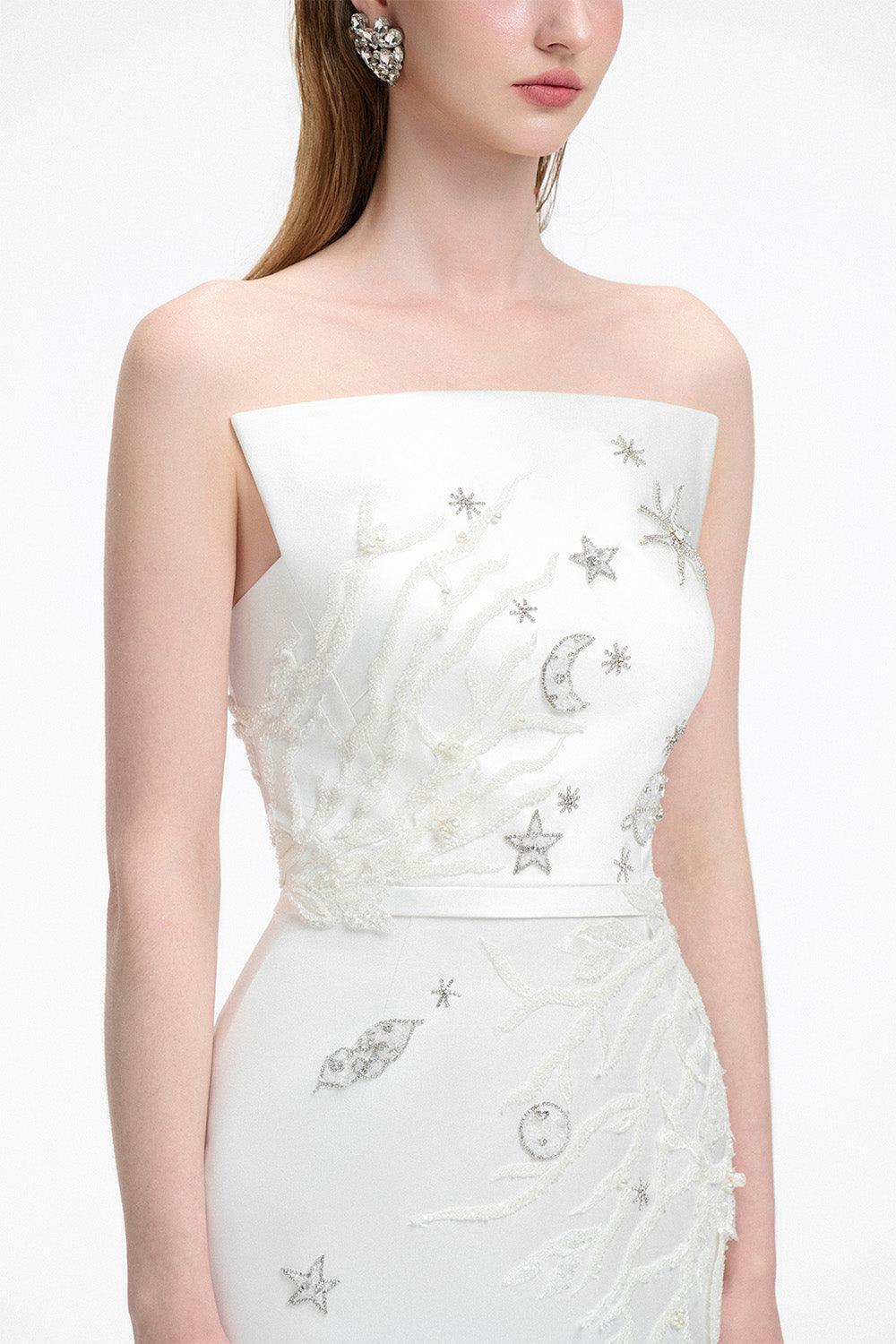 Union Sheath Straight Across Neck Taffeta Silk Floor Length Dress - MEAN BLVD