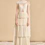 Uriel Layered Scarf Neck Tencel Floor Length Dress - MEAN BLVD