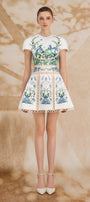 Valentina A-line Short Sleeved Silk Satin Mini Dress - MEAN BLVD