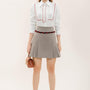 Valkyrie A-line Knife-Pleated Polyester Mini Skirt - MEAN BLVD