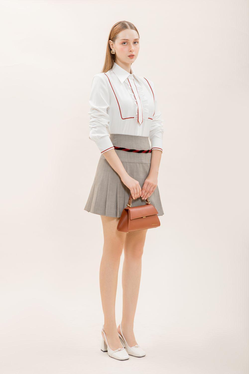 Women's Valkyrie A-line Knife-Pleated Polyester Mini Skirt XS/S/M