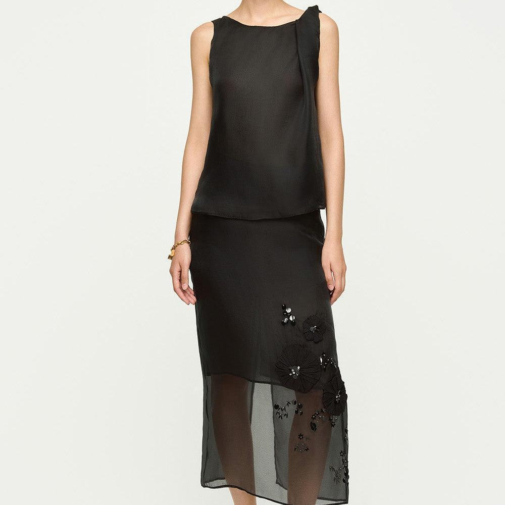 Vanessa Straight Twisted Chiffon Top - MEAN BLVD