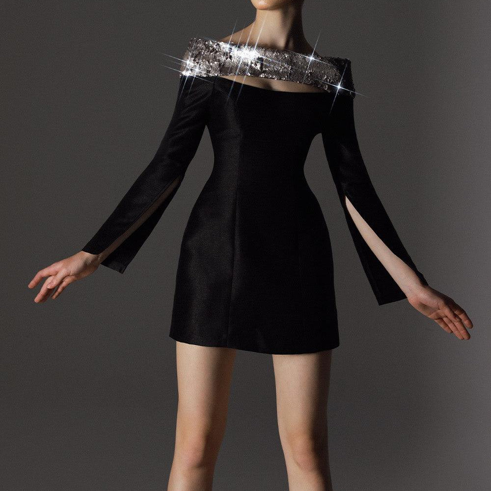 Vanity A-line Cut-Out Brocade Mini Dress - MEAN BLVD