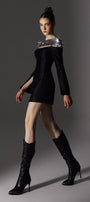 Vanity A-line Cut-Out Brocade Mini Dress - MEAN BLVD