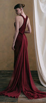 Vanlentina Halter Maxi Dress - MEAN BLVD