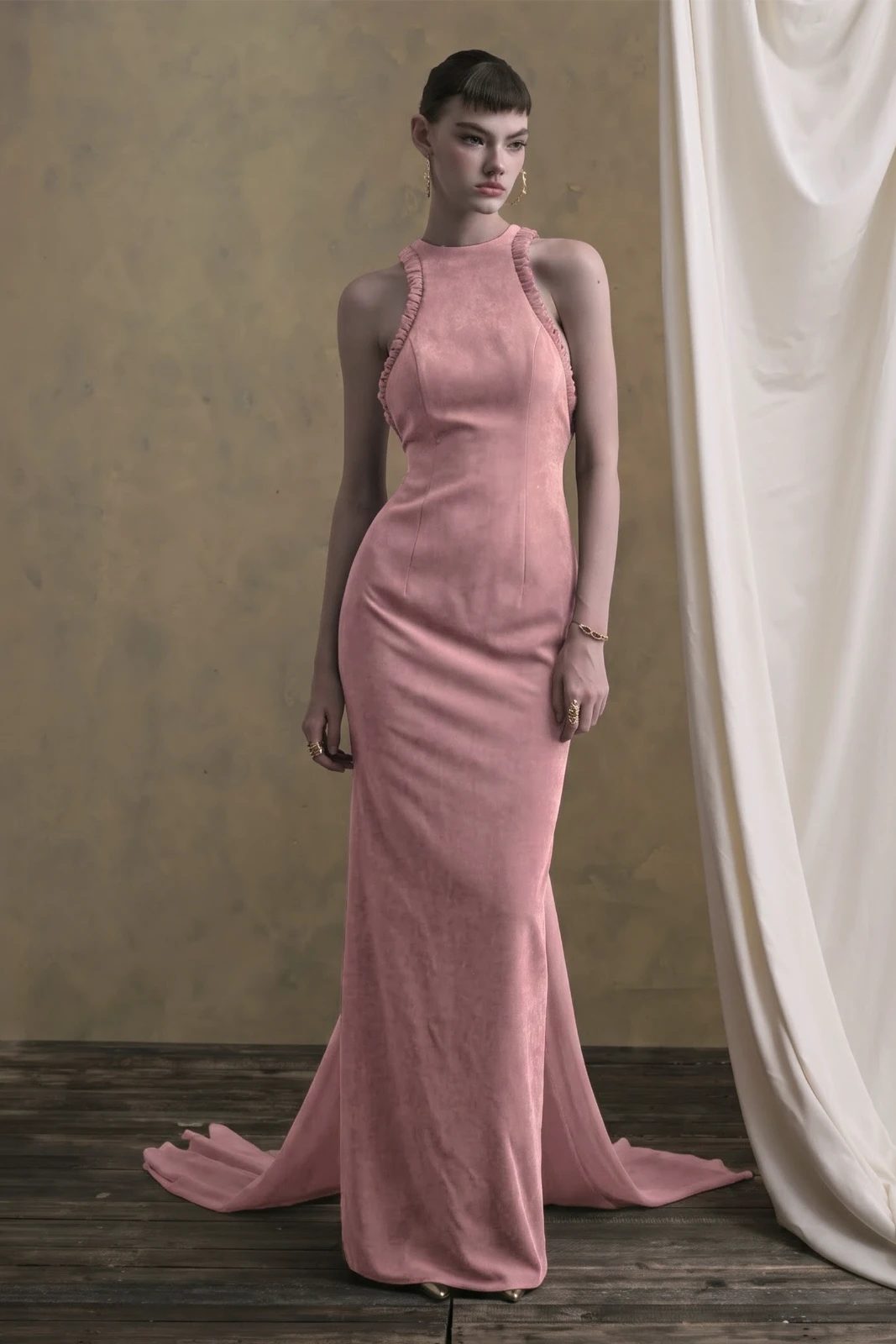 Vanlentina Halter Maxi Dress - MEAN BLVD