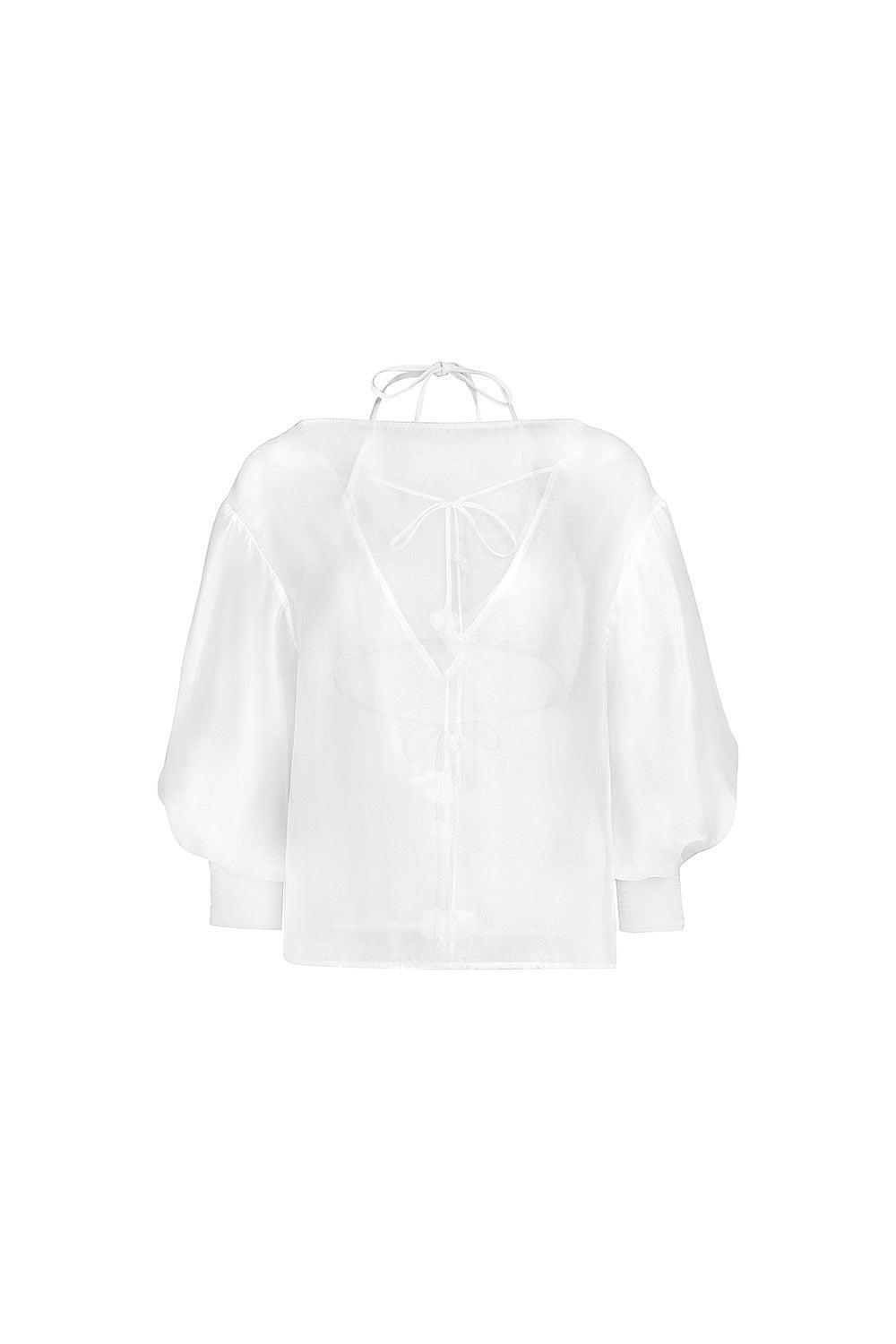 Velez Straight Cuff Sleeved Chiffon Top - MEAN BLVD