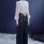 Veloura Straight Wide Leg Denim Floor Length Pants - MEAN BLVD