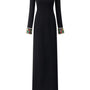 Venture Sheath Queen Anne Neck Velvet Floor Length Dress - MEAN BLVD