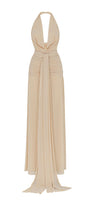 Venus Sarong Gathered Mesh Floor Length Dress - MEAN BLVD