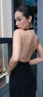 Venus Sarong Gathered Mesh Floor Length Dress - MEAN BLVD