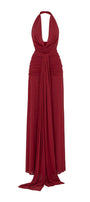 Venus Sarong Gathered Mesh Floor Length Dress - MEAN BLVD