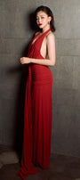 Venus Sarong Gathered Mesh Floor Length Dress - MEAN BLVD