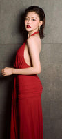 Venus Sarong Gathered Mesh Floor Length Dress - MEAN BLVD