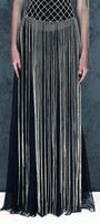 Vespertine Sheath Boat Neck Mesh Floor Length Dress - MEAN BLVD