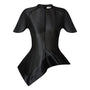 Veta Asymmetric Peplum Top - MEAN BLVD