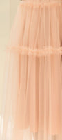 Viana Gathered Square Neck Tulle Midi Dress - MEAN BLVD