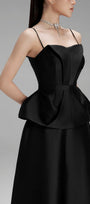 Victoria A-line Plain Taffeta Midi Skirt - MEAN BLVD