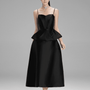 Victoria Peplum Spaghetti Strap Taffeta Top - MEAN BLVD