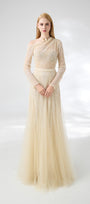 Villanue Gored Pleated Organza Floor Length Set - MEAN BLVD