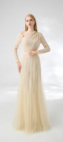 Villanue Gored Pleated Organza Floor Length Set - MEAN BLVD