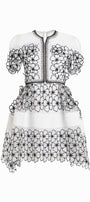 Vine A-line Short Sleeved Chiffon Mini Dress - MEAN BLVD