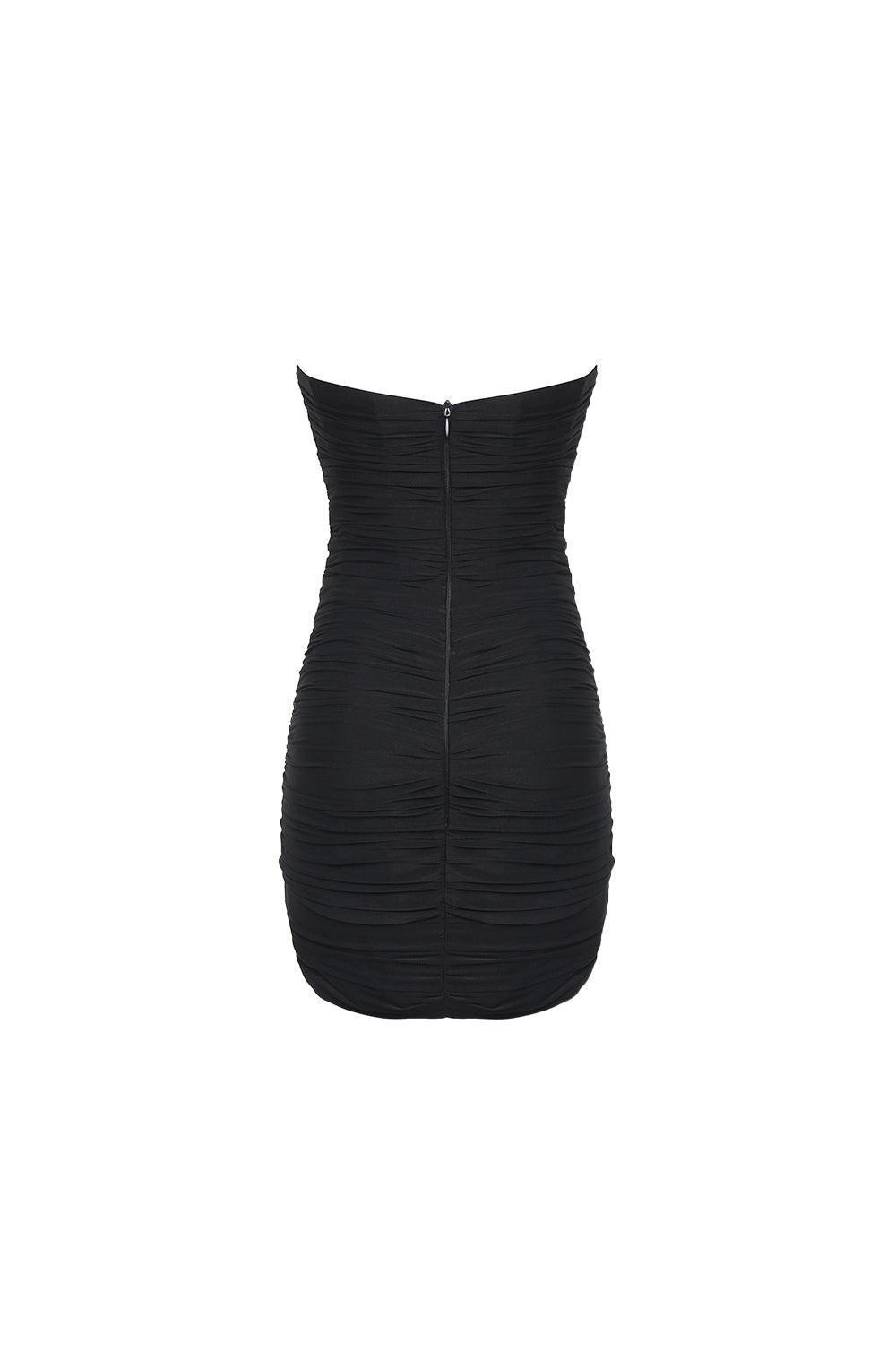 Women's Viola Bodycon Sweetheart Neck Spandex Mini Dress Customize Black MEAN BLVD