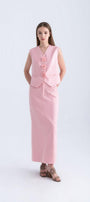 Violet Straight V-Neck Polycotton Vest - MEAN BLVD