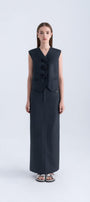 Violet Straight V-Neck Polycotton Vest - MEAN BLVD
