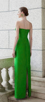 Visage Strapless Straight Across Neck Jacquard Floor Length Dress - MEAN BLVD