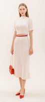 Vittoria Sheath Short Sleeved Knitted Fabric Midi Set - MEAN BLVD