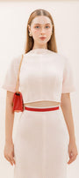 Vittoria Sheath Short Sleeved Knitted Fabric Midi Set - MEAN BLVD