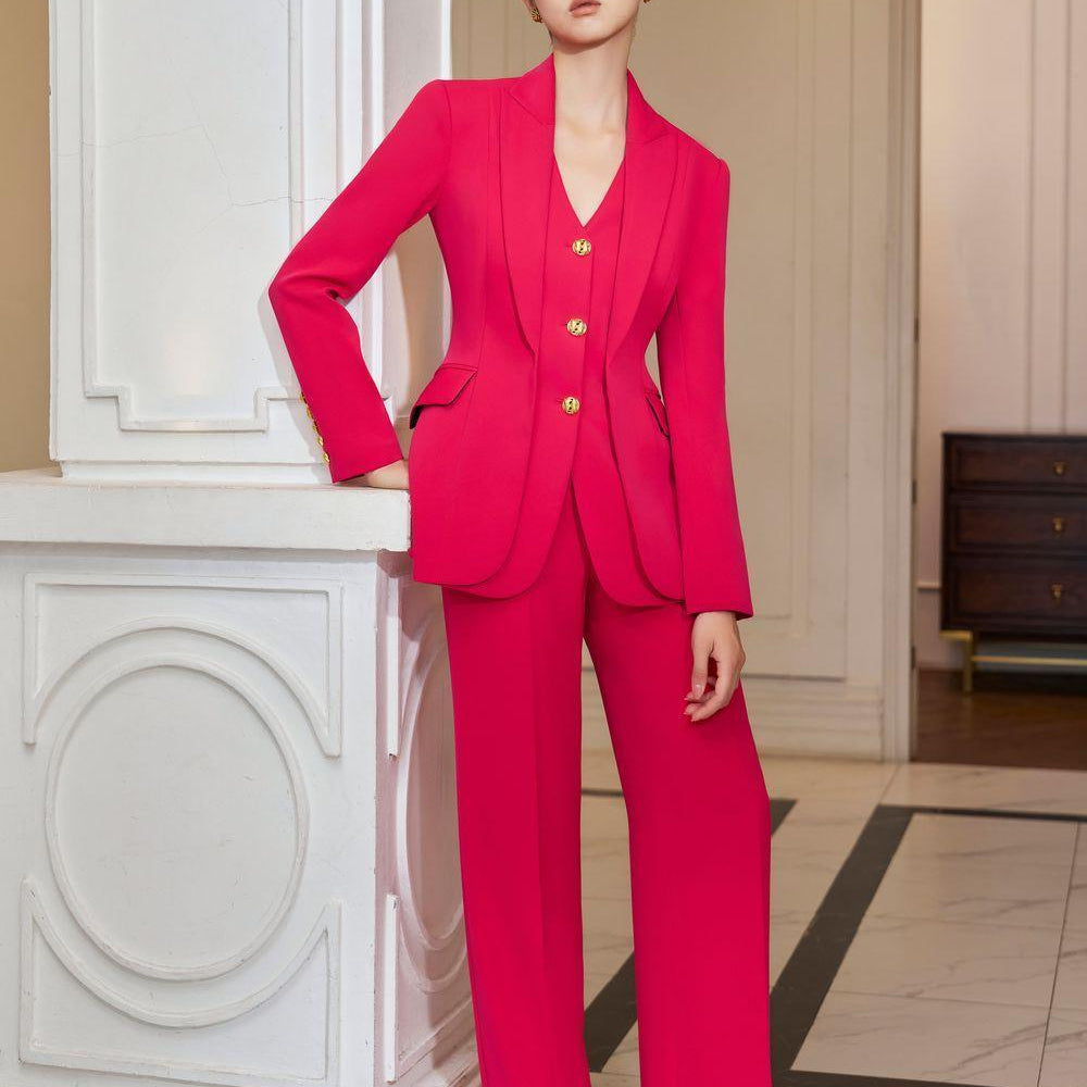 Vivienne Straight Side Pocket Gabardine Ankle Length Trousers - MEAN BLVD