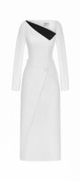 Wendy Sheath Asymmetric Neck Polycotton Midi Dress - MEAN BLVD