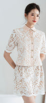 Wendy Straight Wavy Lace Mini Skirt - MEAN BLVD