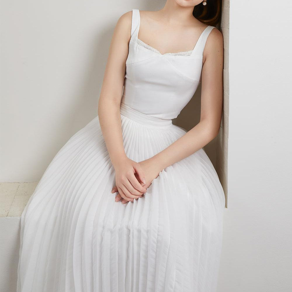 Whidy Bodycon Square Neck Taffeta Top - MEAN BLVD